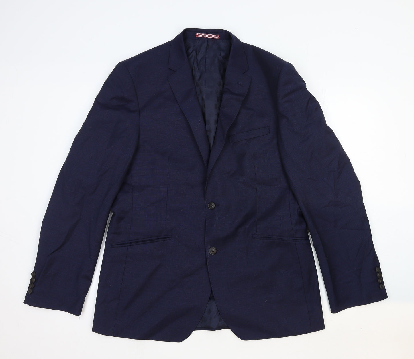 Alfred Brown Mens Blue Cotton Jacket Suit Jacket Size 42 Regular