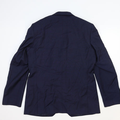 Alfred Brown Mens Blue Cotton Jacket Suit Jacket Size 42 Regular
