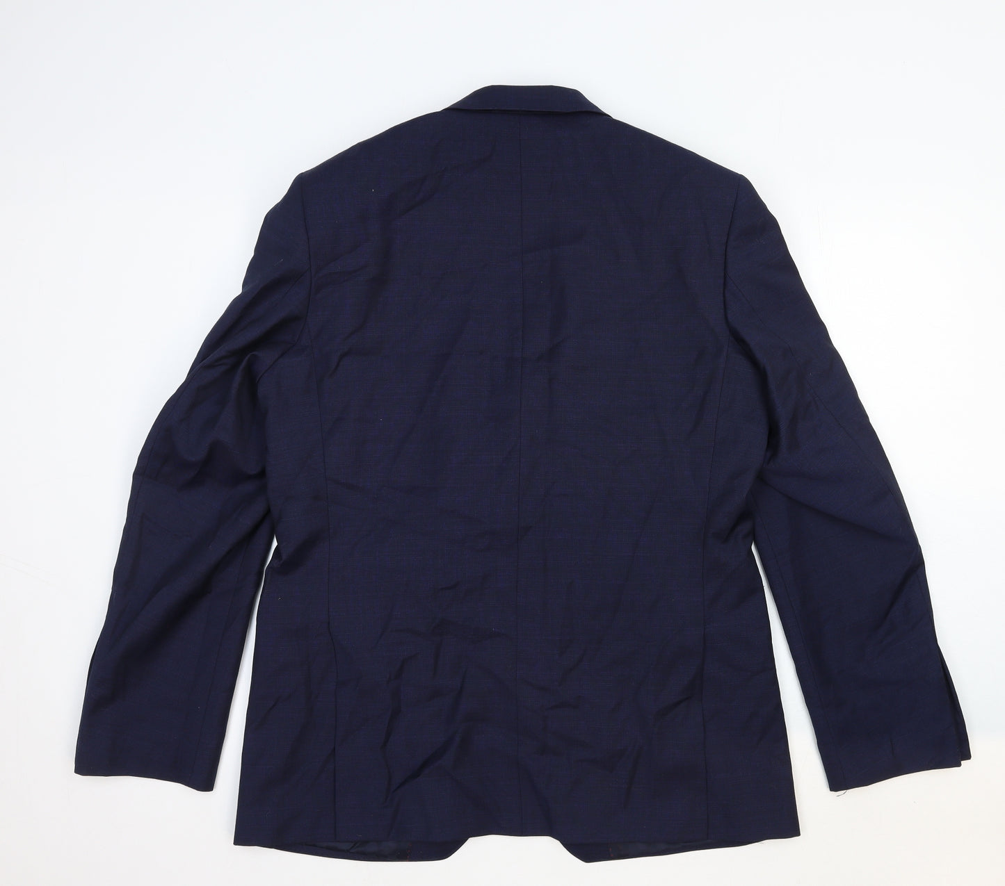 Alfred Brown Mens Blue Cotton Jacket Suit Jacket Size 42 Regular