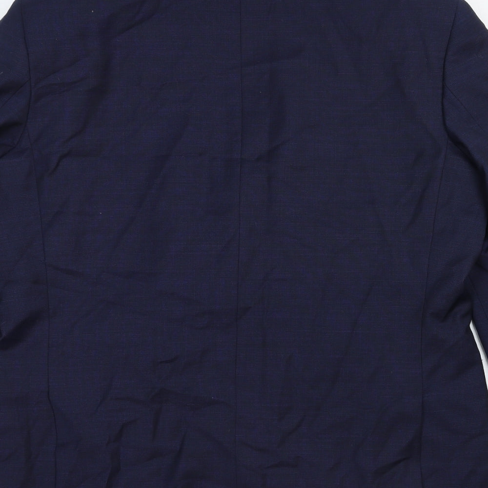 Alfred Brown Mens Blue Cotton Jacket Suit Jacket Size 42 Regular