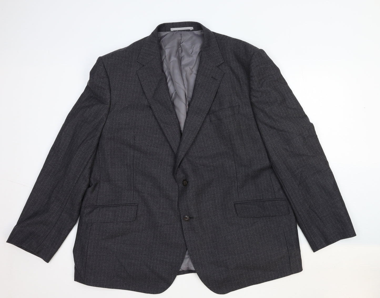 Marks and Spencer Mens Grey Cotton Jacket Suit Jacket Size 48 Regular