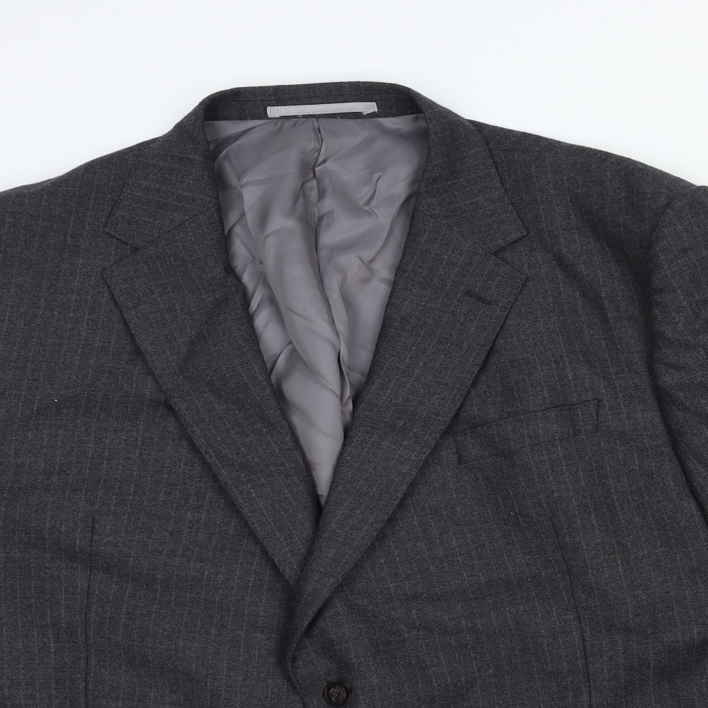 Marks and Spencer Mens Grey Cotton Jacket Suit Jacket Size 48 Regular