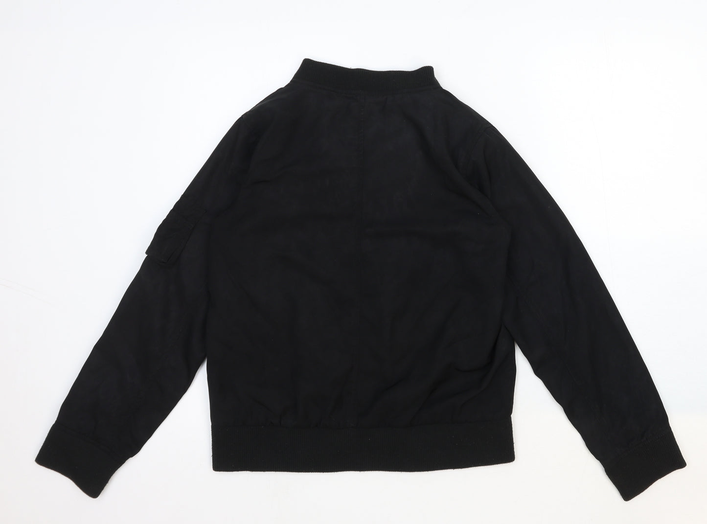 Preworn Womens Black Bomber Jacket Jacket Size M Zip