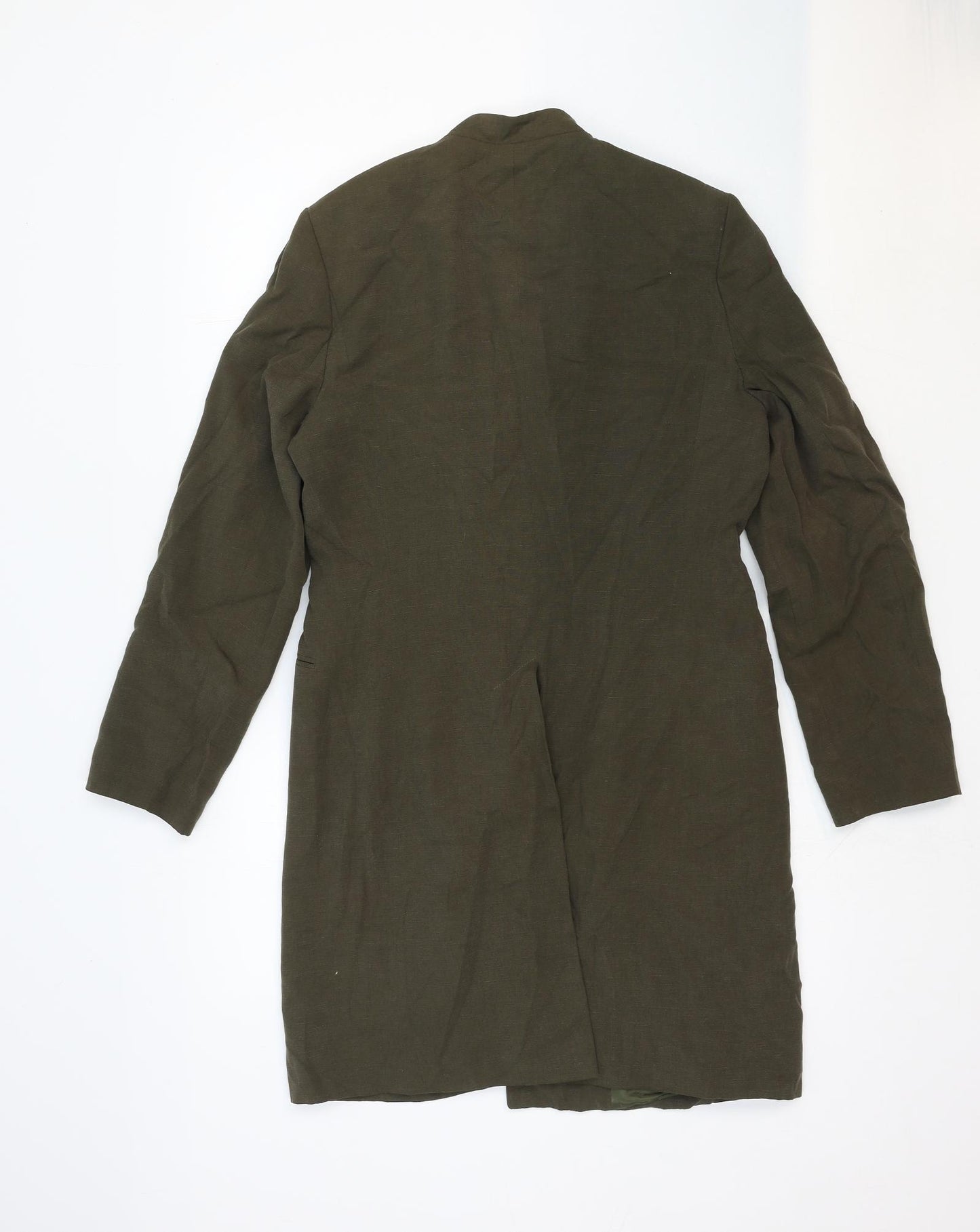 In Wear Womens Green Overcoat Coat Size 10 Button