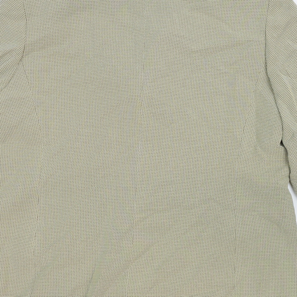 Juvenilia Womens Beige Geometric Jacket Blazer Size 20 Button