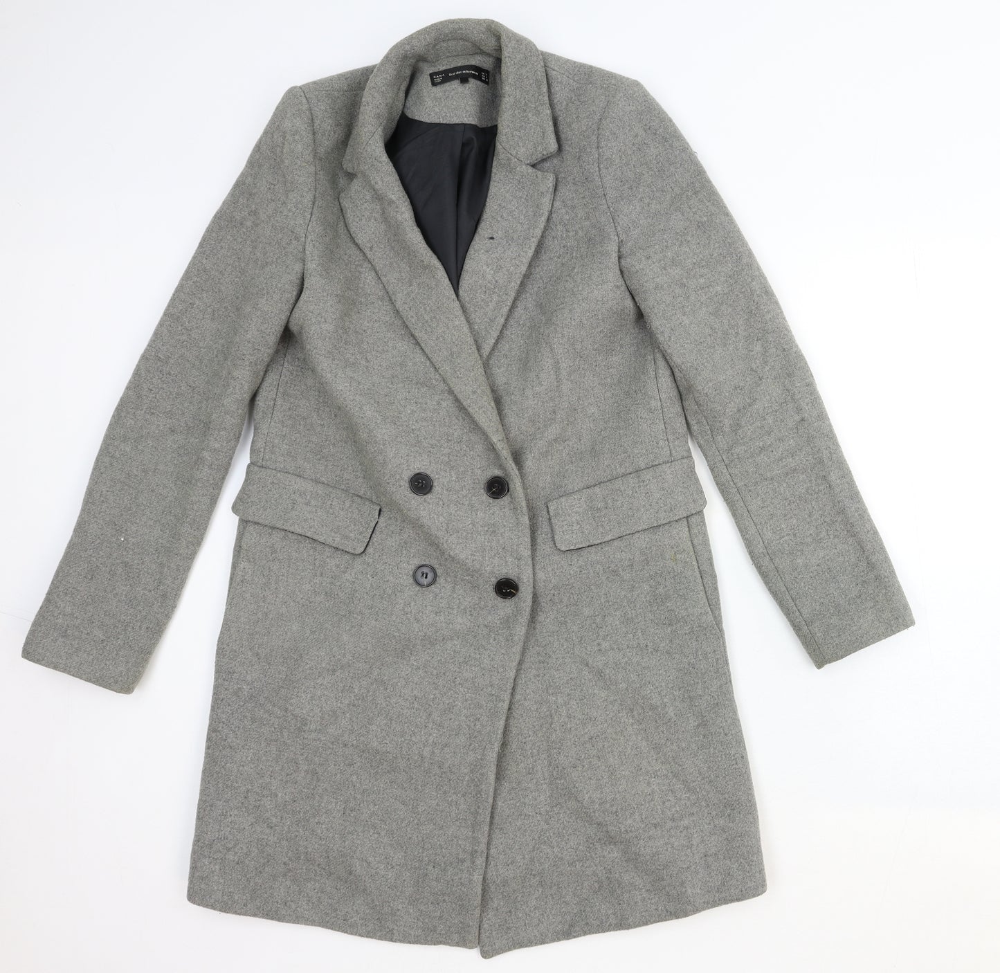 Trafaluc Outerwear Womens Grey Overcoat Coat Size S Button