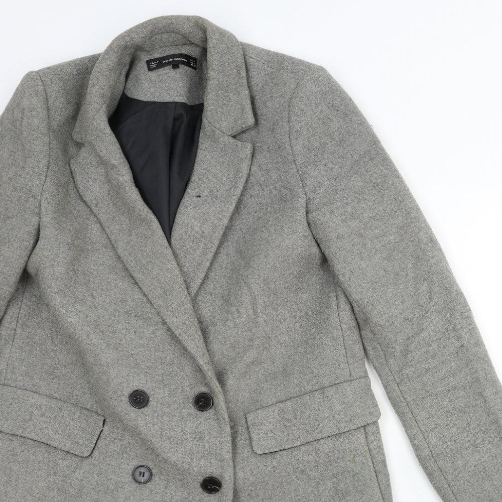 Trafaluc Outerwear Womens Grey Overcoat Coat Size S Button