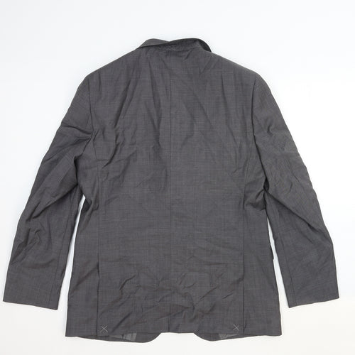 Autograph Mens Grey Cotton Jacket Suit Jacket Size 40 Regular