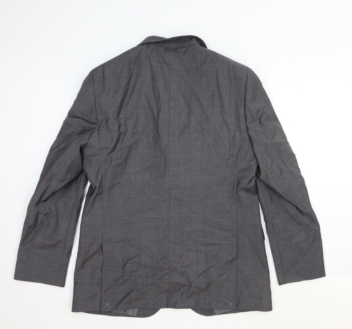 Autograph Mens Grey Cotton Jacket Suit Jacket Size 40 Regular