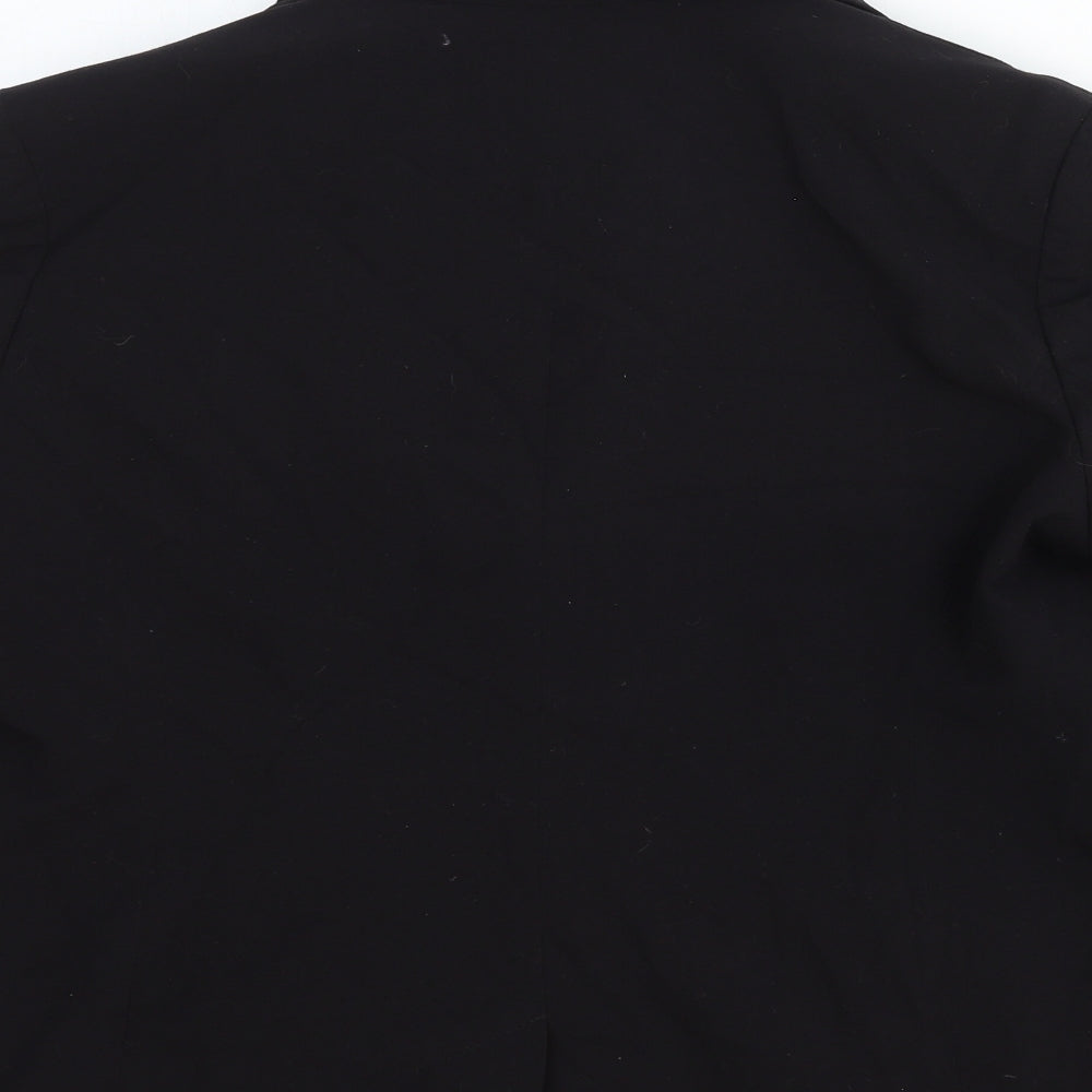 Papaya Womens Black Cotton Jacket Blazer Size 18