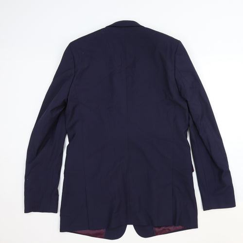 ASOS Mens Blue Cotton Jacket Suit Jacket Size 42 Regular