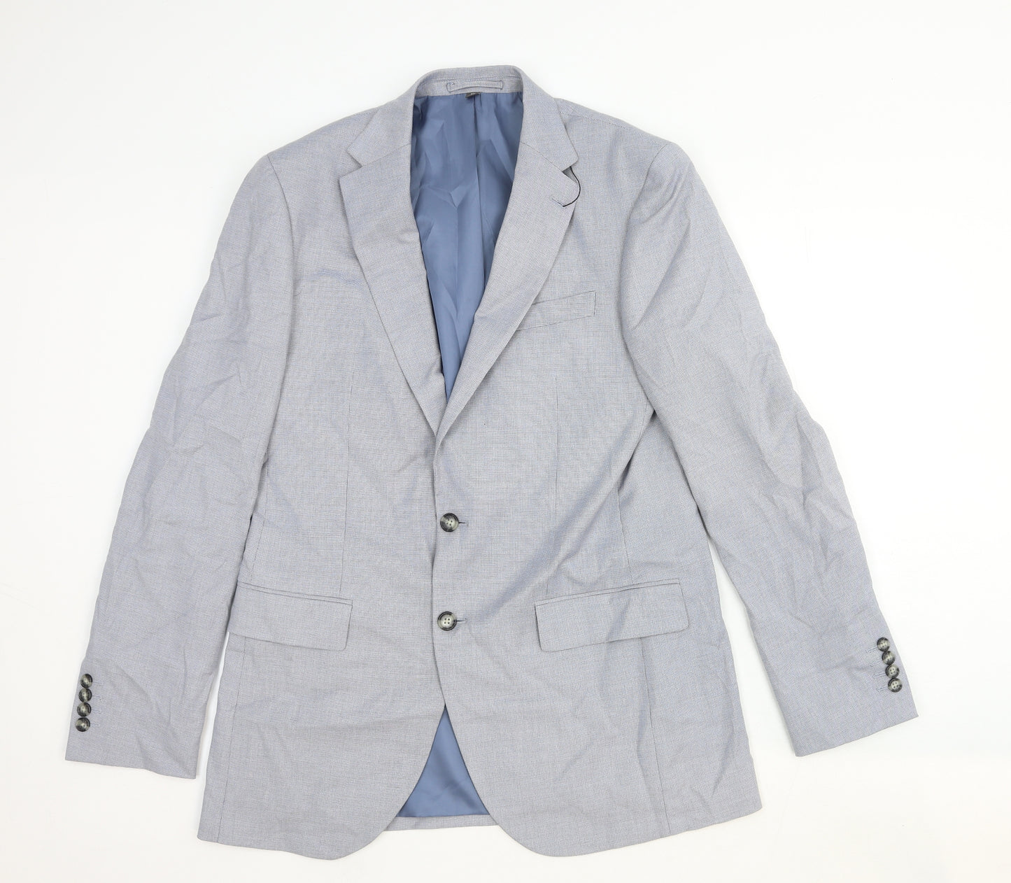 Marks and Spencer Mens Grey Cotton Jacket Suit Jacket Size 40 Regular