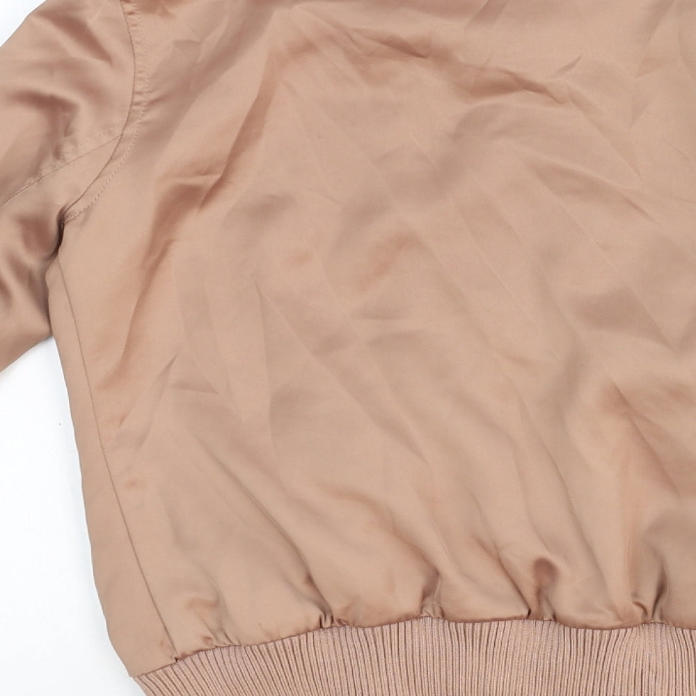 River Island Womens Pink Military Jacket Jacket Size 6 Zip