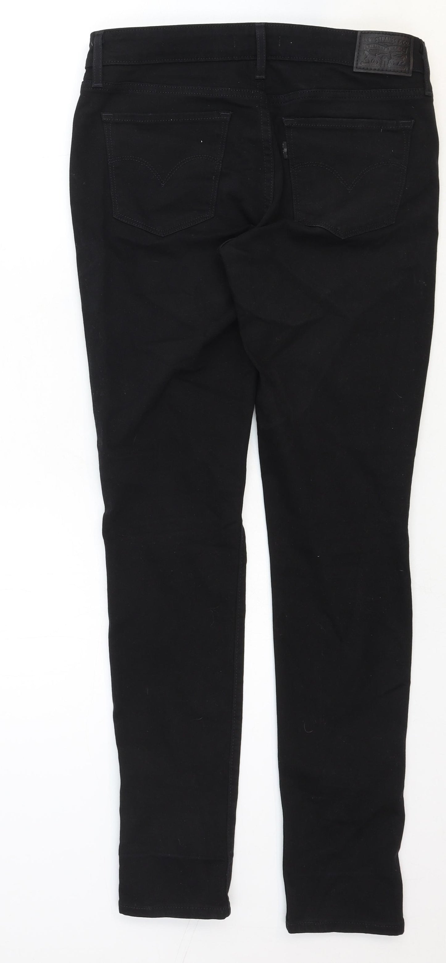 711 Skinny Womens Black Herringbone Cotton Skinny Jeans Size 28 in Regular Zip