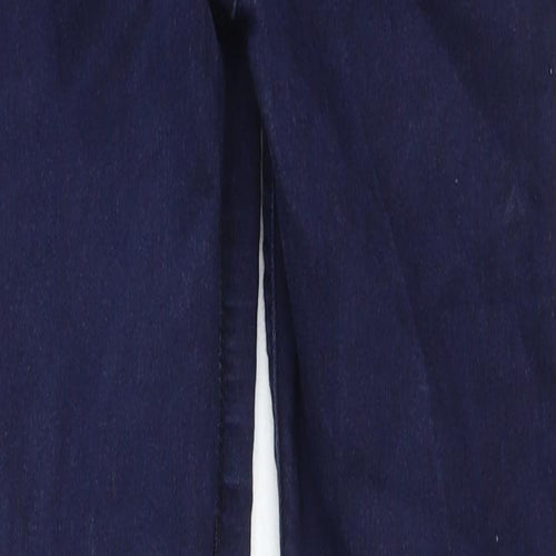 Marks and Spencer Womens Blue Cotton Skinny Jeans Size 6 Regular Zip