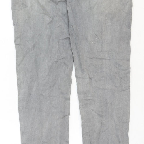 H&M Womens Grey Cotton Skinny Jeans Size 12 Regular Zip