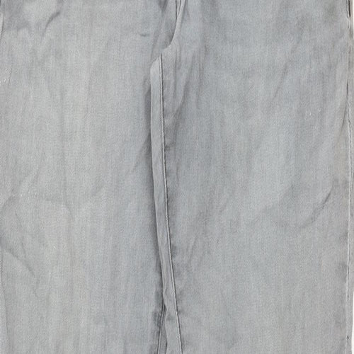 H&M Womens Grey Cotton Skinny Jeans Size 12 Regular Zip