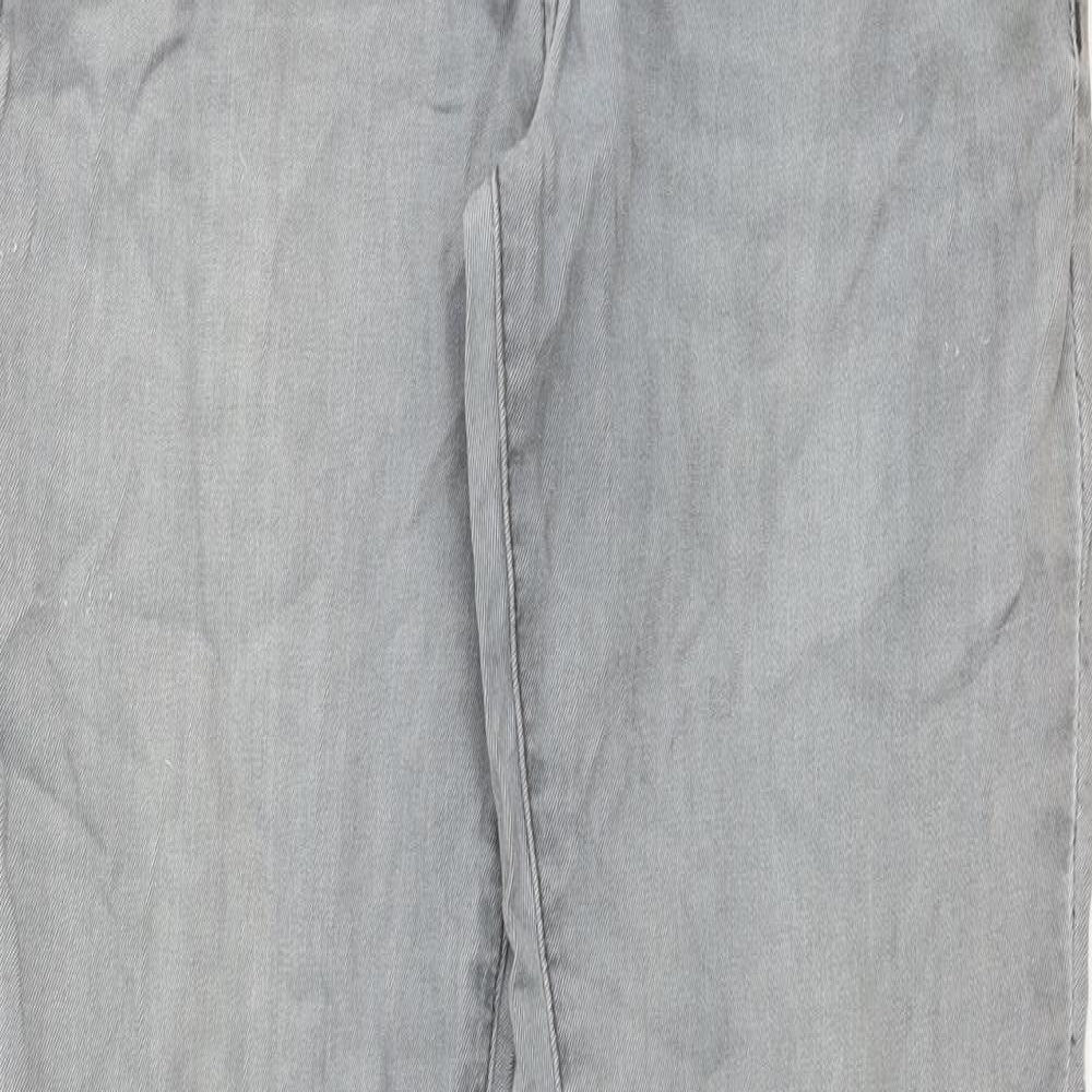 H&M Womens Grey Cotton Skinny Jeans Size 12 Regular Zip
