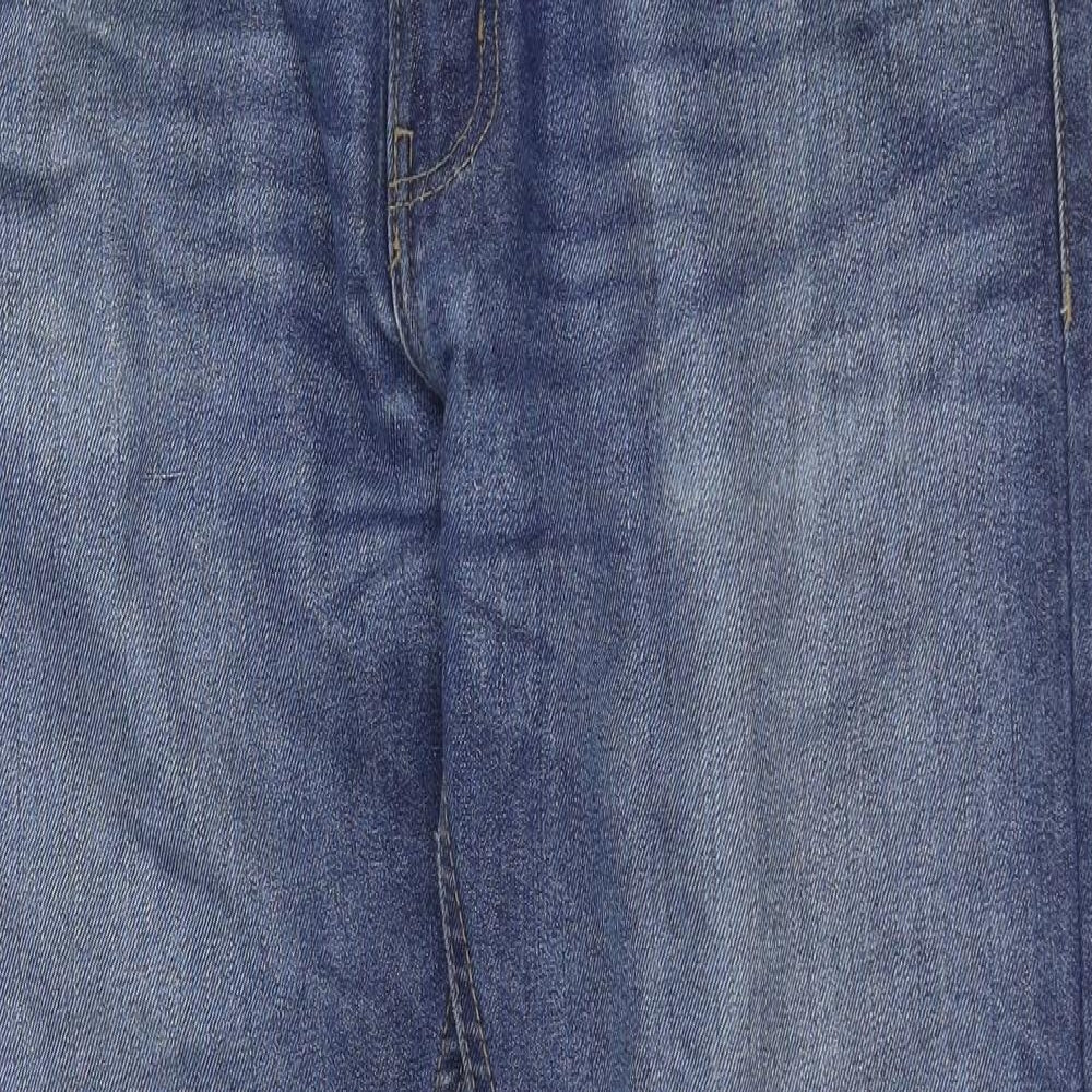 Denim & Co. Mens Blue Cotton Straight Jeans Size 34 in Regular Zip
