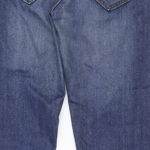 Denim & Co. Mens Blue Cotton Straight Jeans Size 34 in Regular Zip