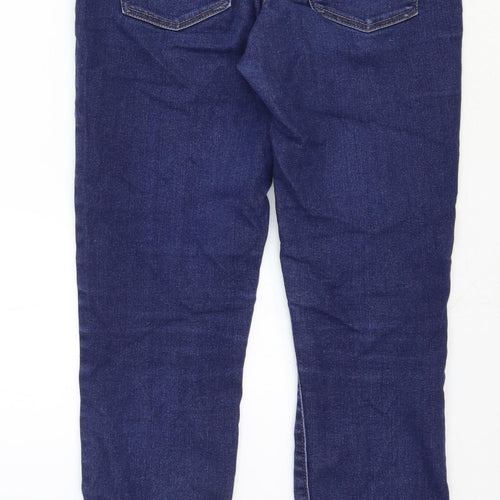 Mango Womens Blue Cotton Tapered Jeans Size 26 in Regular Zip