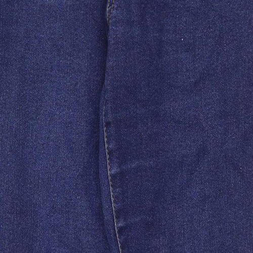 Mango Womens Blue Cotton Tapered Jeans Size 26 in Regular Zip