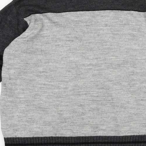 Lee Mens Grey Roll Neck Acrylic Pullover Jumper Size S Long Sleeve