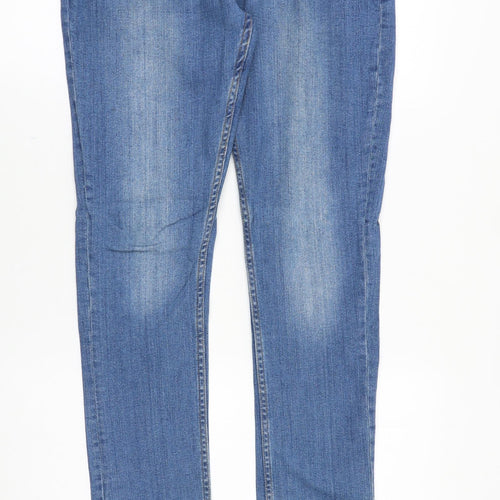Seven Series Mens Blue Cotton Skinny Jeans Size 34 in Slim Zip