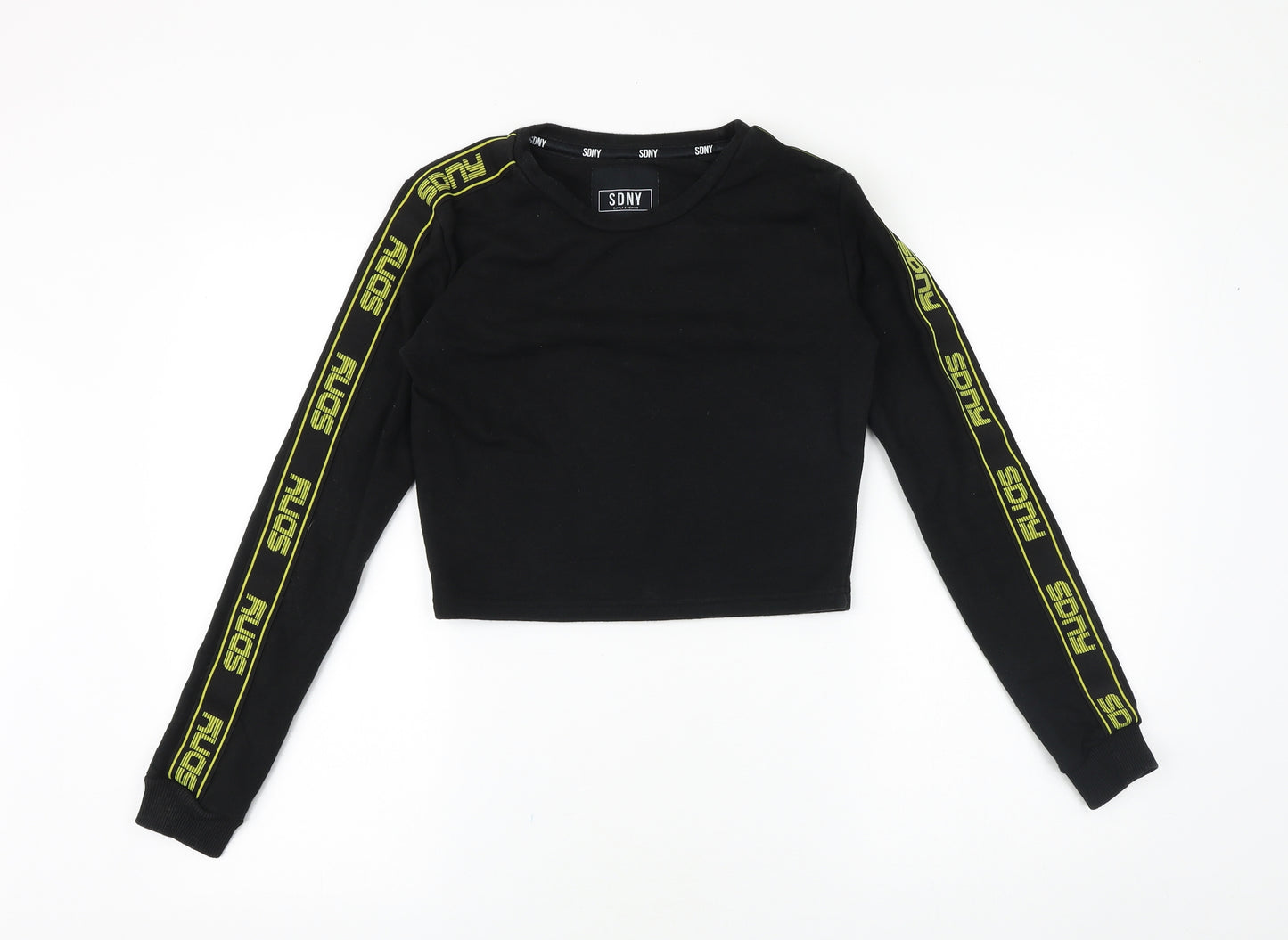 SDNY Womens Black Elastane Pullover Sweatshirt Size 8 Pullover