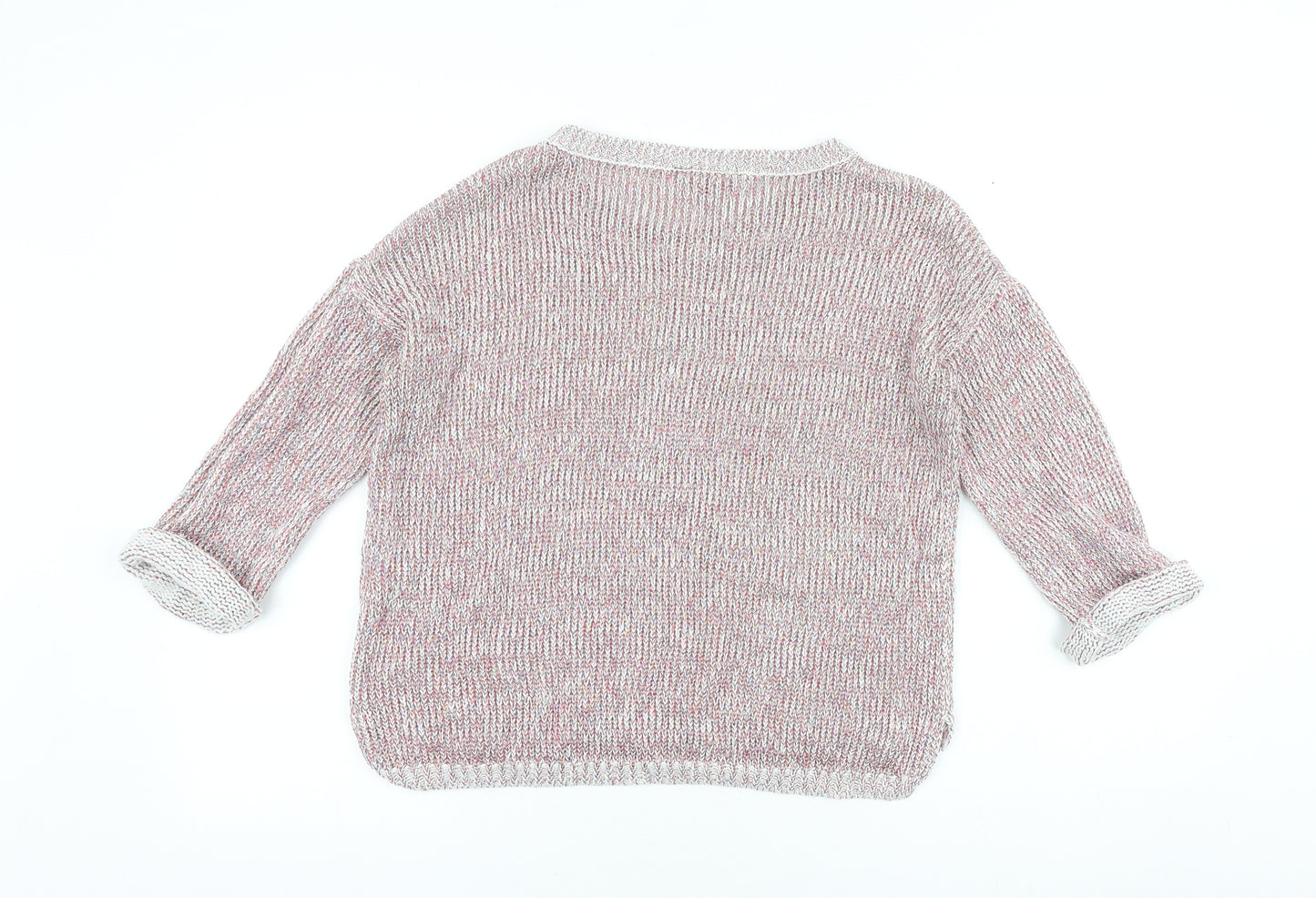 Warehouse Womens Pink Round Neck Acrylic Pullover Jumper Size 10