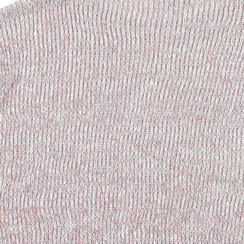Warehouse Womens Pink Round Neck Acrylic Pullover Jumper Size 10