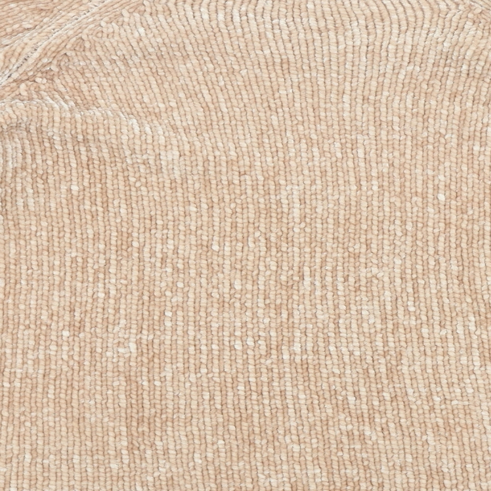 NEXT Womens Brown Round Neck Polyester Pullover Jumper Size L