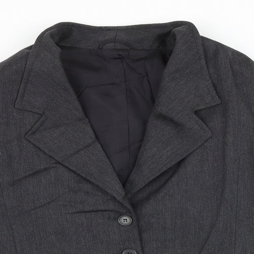 NEXT Womens Grey Wool Jacket Blazer Size 16