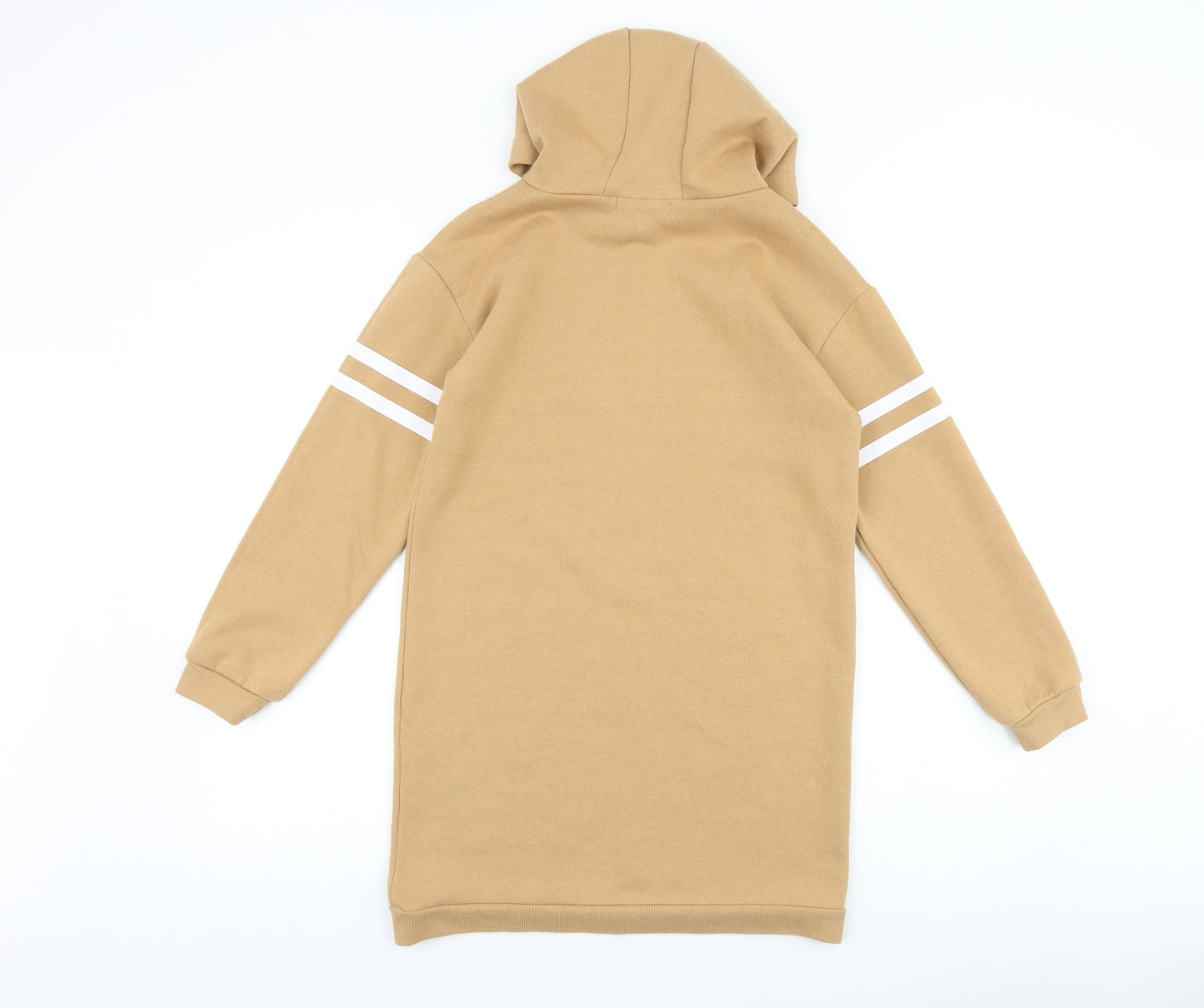 Primark Girls Brown Cotton Jumper Dress Size 12-13 Years Round Neck Pullover - Los Angeles Print