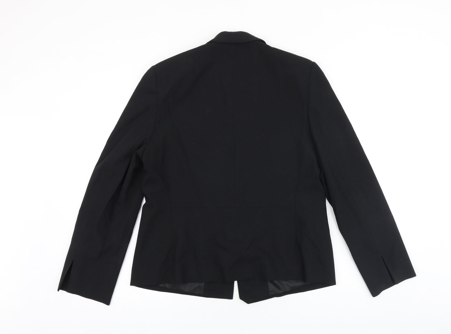 Marks and Spencer Womens Black Polyacrylate Fibre Jacket Blazer Size 14