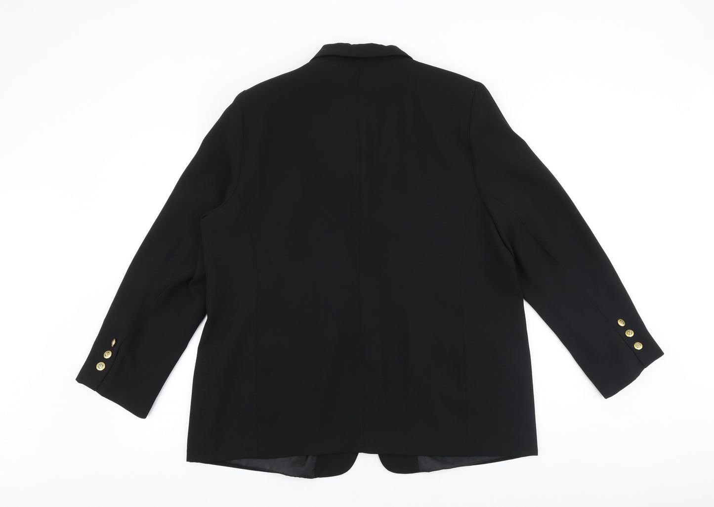 Essentials Womens Black Polyacrylate Fibre Jacket Blazer Size 20