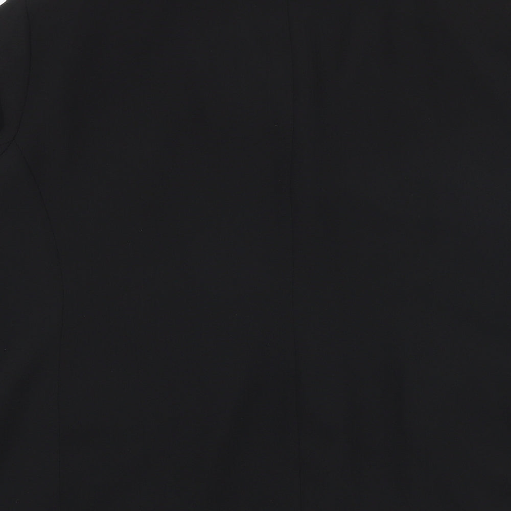 Essentials Womens Black Polyacrylate Fibre Jacket Blazer Size 20