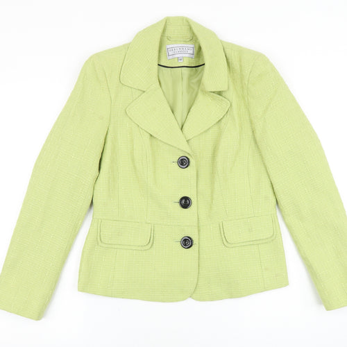 Debenhams Womens Green Polyacrylate Fibre Jacket Blazer Size 10