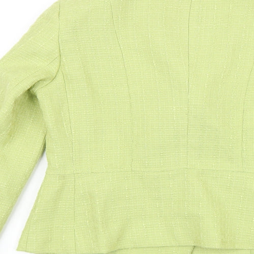 Debenhams Womens Green Polyacrylate Fibre Jacket Blazer Size 10