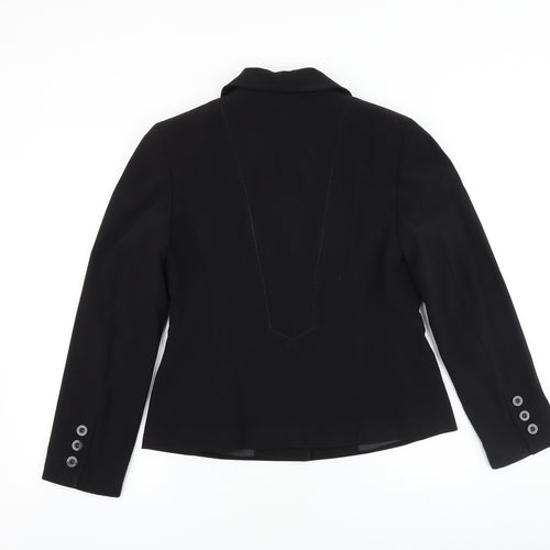 Marks and Spencer Womens Black Polyacrylate Fibre Jacket Blazer Size 10