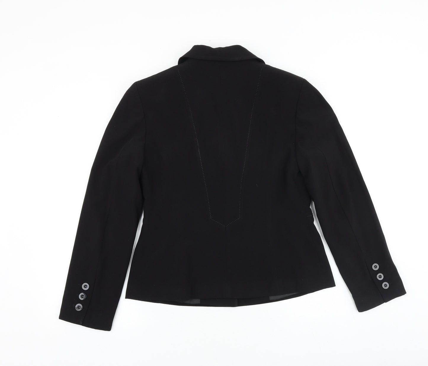 Marks and Spencer Womens Black Polyacrylate Fibre Jacket Blazer Size 10