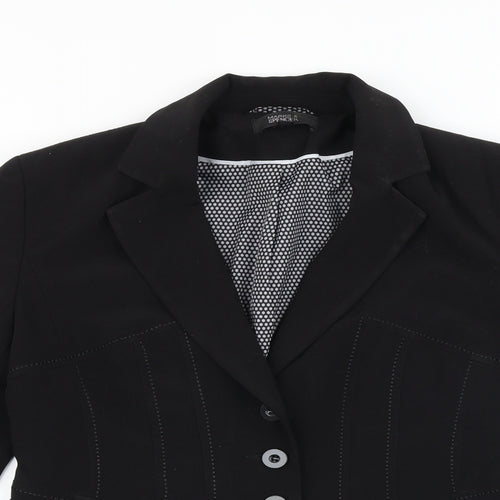 Marks and Spencer Womens Black Polyacrylate Fibre Jacket Blazer Size 10