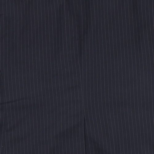 Burton Mens Blue Striped Polyester Jacket Suit Jacket Size 44 Regular