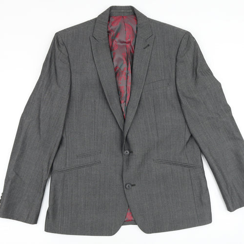 NEXT Mens Grey Cotton Jacket Suit Jacket Size 40 Regular