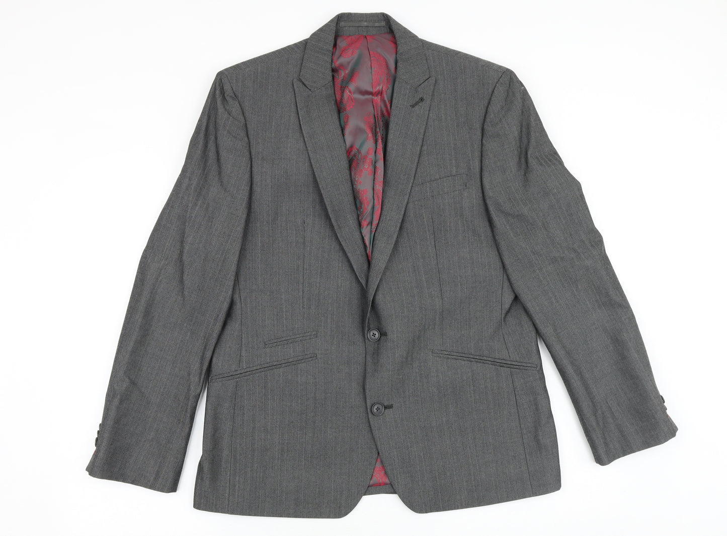 NEXT Mens Grey Cotton Jacket Suit Jacket Size 40 Regular