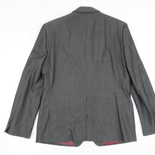 NEXT Mens Grey Cotton Jacket Suit Jacket Size 40 Regular