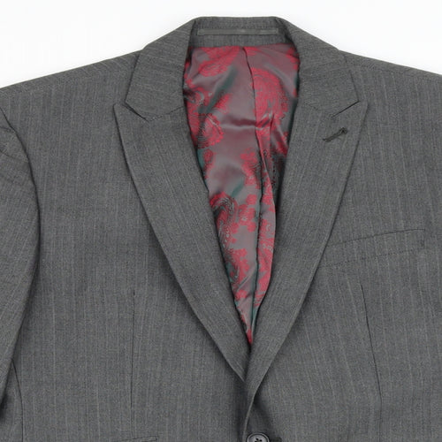 NEXT Mens Grey Cotton Jacket Suit Jacket Size 40 Regular
