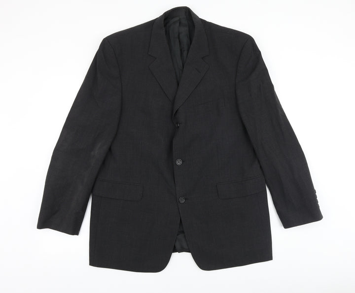 Tom English Mens Grey Polyester Jacket Suit Jacket Size 42 Regular
