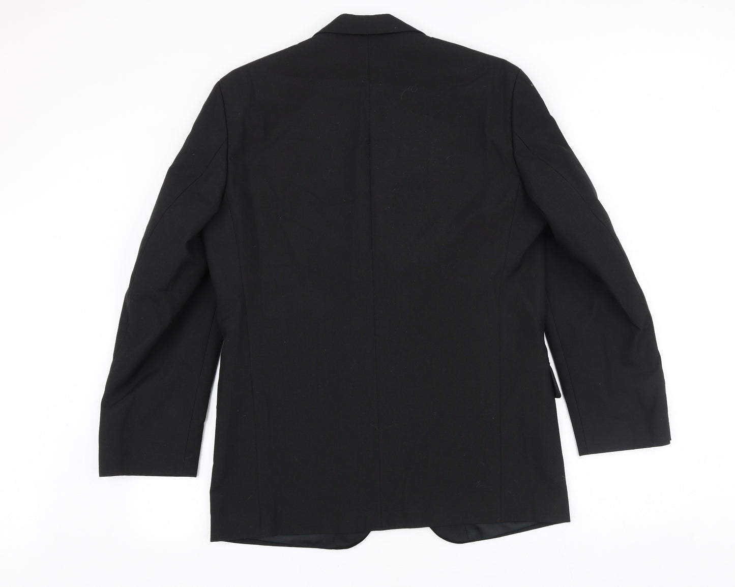 youngs Mens Black Cotton Tuxedo Suit Jacket Size 38 Regular