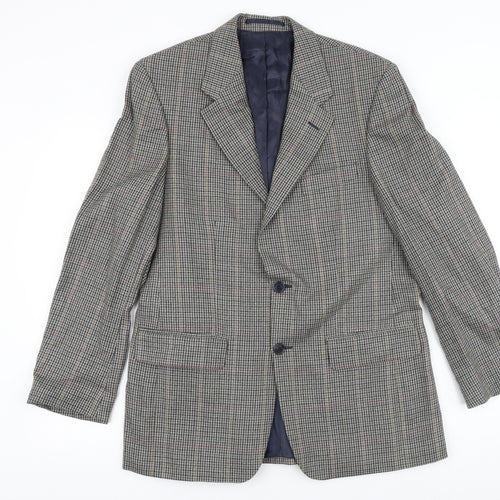 West Brook Mens Multicoloured Geometric Cotton Jacket Suit Jacket Size 38 Regular